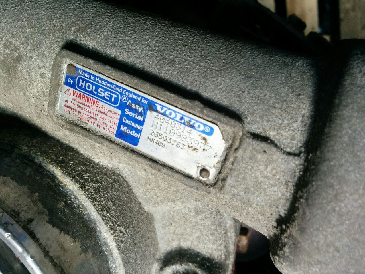 Volvo HOLSET HX40M . HX40G Iveko Volvo Iveko Cursor-8 - Turbo za Autobus: slika 2 Volvo HOLSET HX40M . HX40G Iveko Volvo Iveko Cursor-8 - Turbo za Autobus: slika 2