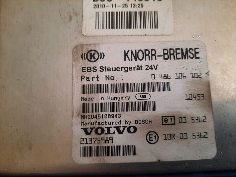 Volvo KNOR-BREMSE EBS 0486106063, 0486106028.\\\\ 0486106050 .\\ 063\\ - Upravljačka jedinica: slika 4 Volvo KNOR-BREMSE EBS 0486106063, 0486106028.\\\\ 0486106050 .\\ 063\\ - Upravljačka jedinica: slika 4