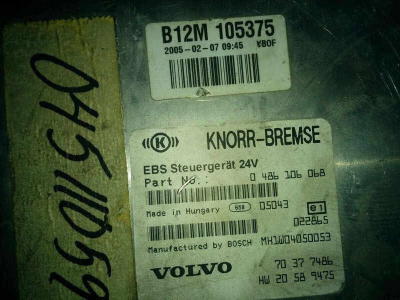 Volvo KNOR-BREMSE EBS 0486106063, 0486106028.\\\\ 0486106050 .\\ 063\\ - Upravljačka jedinica: slika 5 Volvo KNOR-BREMSE EBS 0486106063, 0486106028.\\\\ 0486106050 .\\ 063\\ - Upravljačka jedinica: slika 5