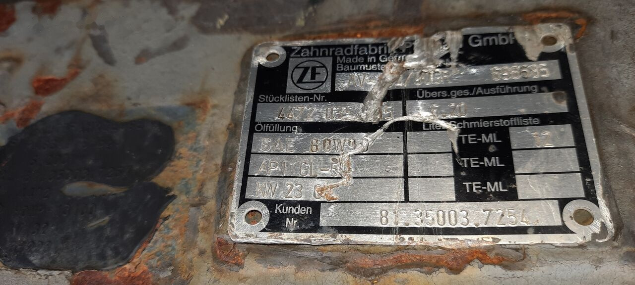 ZF Eaton Neoplan 660.4.22 Mersedes 407. Citara-2.84 DAF-1339G.2.93 Scania - Zadnja osovina za Autobus: slika 3 ZF Eaton Neoplan 660.4.22 Mersedes 407. Citara-2.84 DAF-1339G.2.93 Scania - Zadnja osovina za Autobus: slika 3