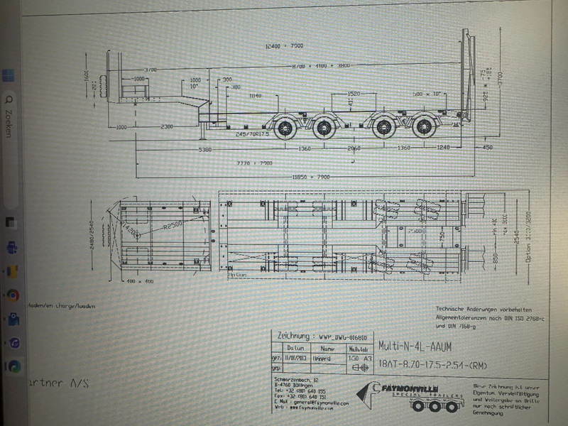 Faymonville F-S44-1AAA 4 AXLE, 2 STEERING AXLE, 7.9 METER EXTENADABLE DOUBLE RAMPS - Niska poluprikolica za prevoz: slika 4 Faymonville F-S44-1AAA 4 AXLE, 2 STEERING AXLE, 7.9 METER EXTENADABLE DOUBLE RAMPS - Niska poluprikolica za prevoz: slika 4