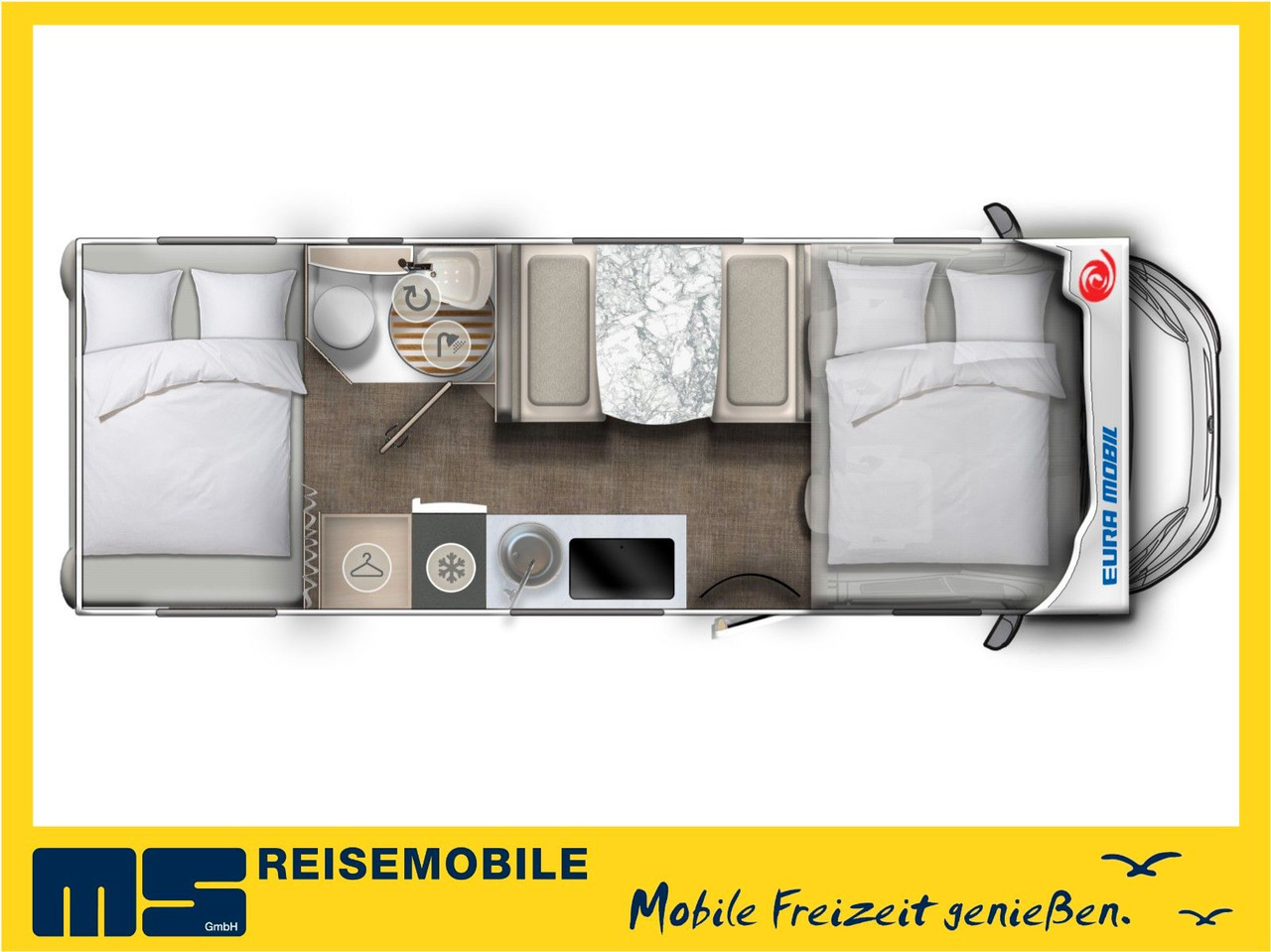 Eura Mobil ACTIVA ONE 690 HB / 180PS-9G AUTOMATIK -40H MAXI - Alkoven kamper: slika 2 Eura Mobil ACTIVA ONE 690 HB / 180PS-9G AUTOMATIK -40H MAXI - Alkoven kamper: slika 2