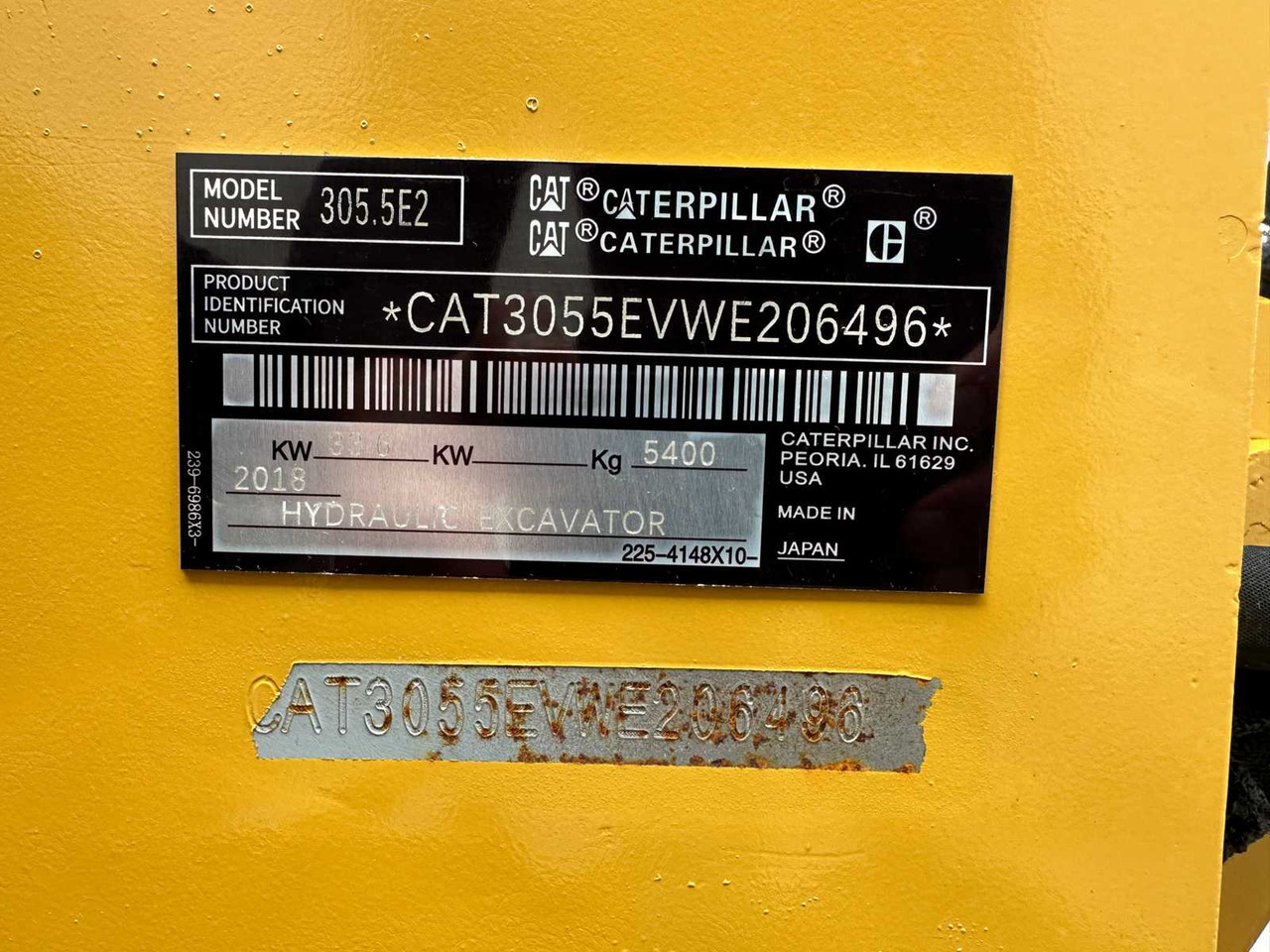 Bager guseničar Caterpillar 305.5E2: slika 47