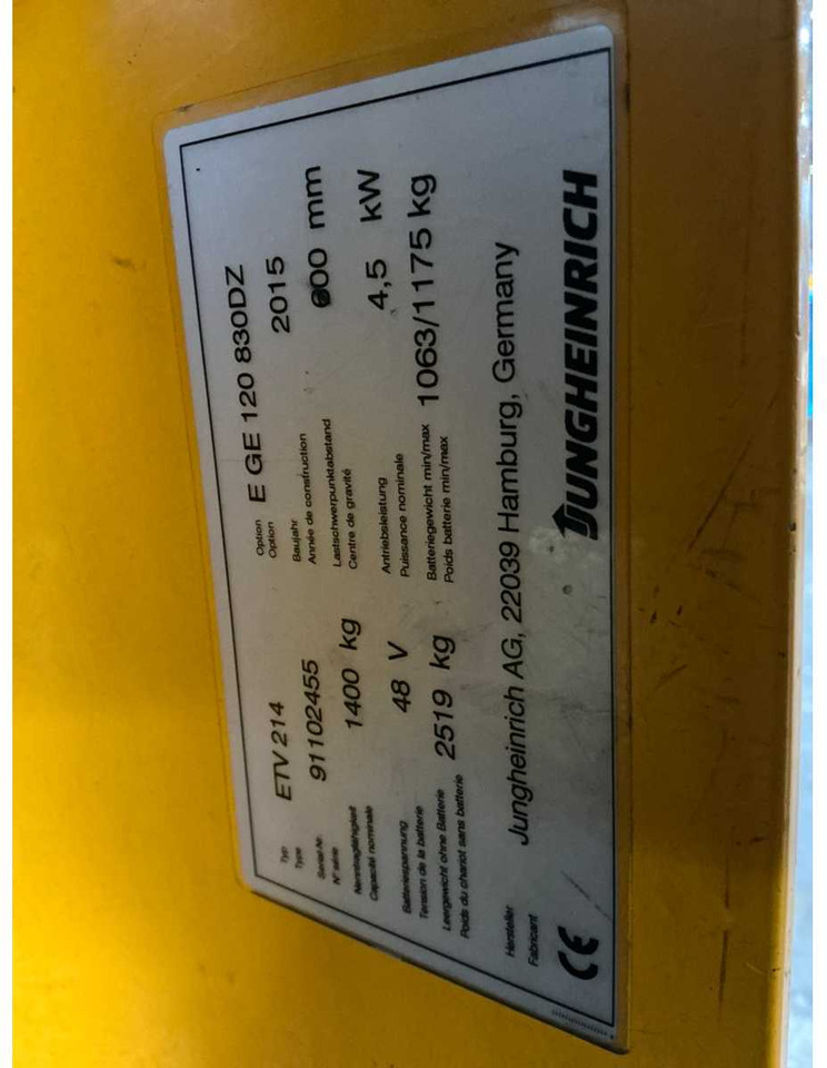 Viljuškar JUNGHEINRICH - 2015 - ETV214 - FORKLIFT: slika 18 Viljuškar JUNGHEINRICH - 2015 - ETV214 - FORKLIFT: slika 18