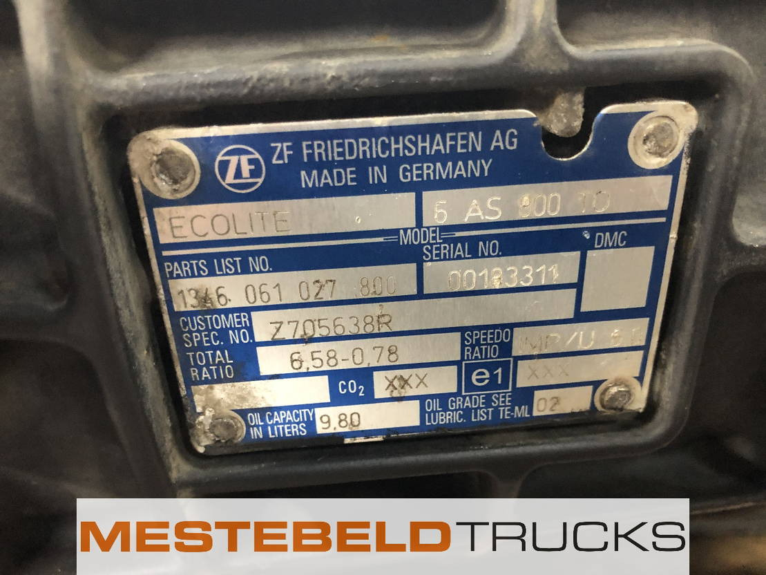 DAF Versnellingsbak 6 AS 800 TO - Menjač i delovi za Kamion: slika 5 DAF Versnellingsbak 6 AS 800 TO - Menjač i delovi za Kamion: slika 5