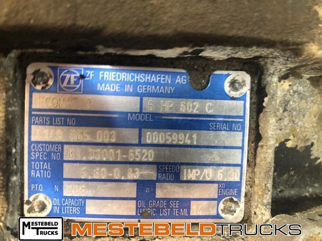 MAN Versnellingsbak 6 HP602 C - Menjač za Kamion: slika 3 MAN Versnellingsbak 6 HP602 C - Menjač za Kamion: slika 3