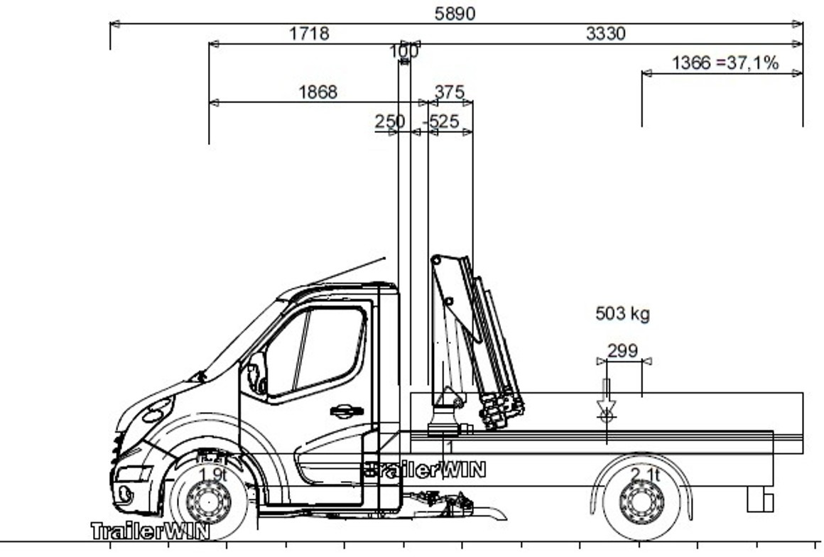 RENAULT Master L2H1 (neues Mod.) Alupritsche m. Kran - Dostavno vozilo sa otvorenom sandukom: slika 3 RENAULT Master L2H1 (neues Mod.) Alupritsche m. Kran - Dostavno vozilo sa otvorenom sandukom: slika 3