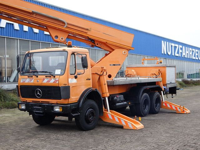 Mercedes-Benz 2222 6x4, Ruthmann, 28m³, 3. Sitz, Blattfederung - Vazdušna platforma montirana na kamion: slika 2 Mercedes-Benz 2222 6x4, Ruthmann, 28m³, 3. Sitz, Blattfederung - Vazdušna platforma montirana na kamion: slika 2