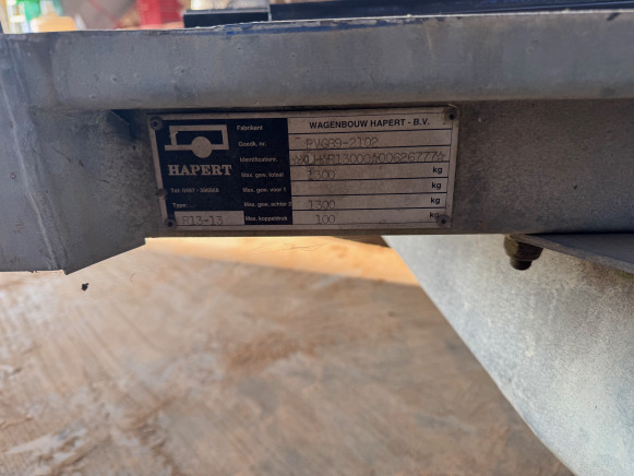 Remorque Hapert R13-13 - Prikolica za automobil: slika 4 Remorque Hapert R13-13 - Prikolica za automobil: slika 4