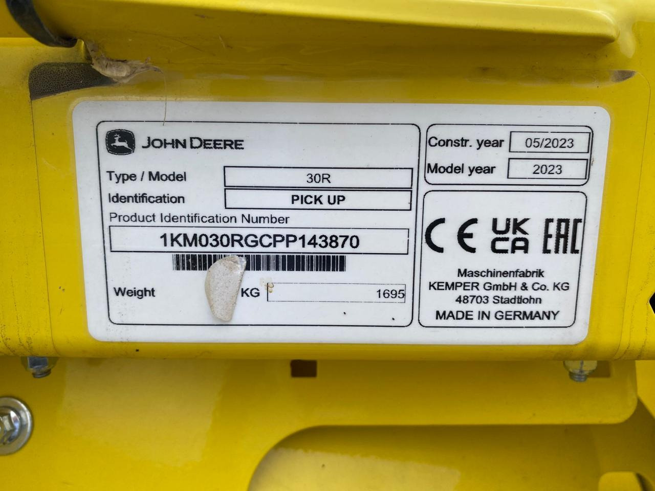 John Deere 30R - Dodatak za stočnu hranu: slika 5 John Deere 30R - Dodatak za stočnu hranu: slika 5