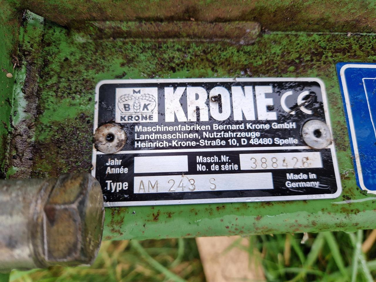 Krone AM 243S - Kosačica: slika 5 Krone AM 243S - Kosačica: slika 5
