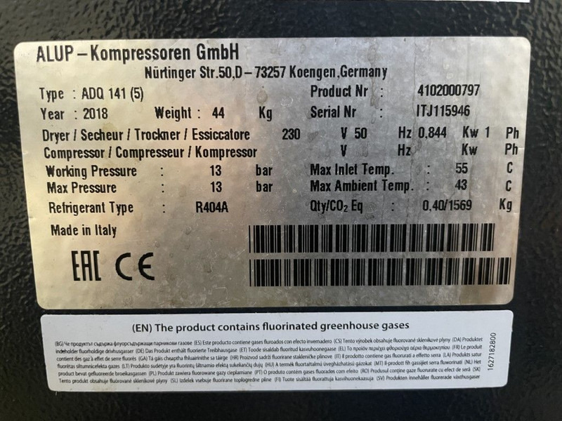 Alup ADQ 141 luchtdroger 2.350 L/min. 14 Bar - Kompresor za vazduh: slika 4 Alup ADQ 141 luchtdroger 2.350 L/min. 14 Bar - Kompresor za vazduh: slika 4