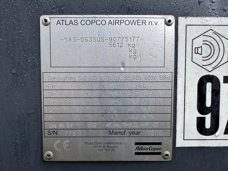 Atlas-Copco QAS 325 VOD Volvo Leroy Somer 325 kVA Silent Rental generatorset - Set generatora: slika 4 Atlas-Copco QAS 325 VOD Volvo Leroy Somer 325 kVA Silent Rental generatorset - Set generatora: slika 4
