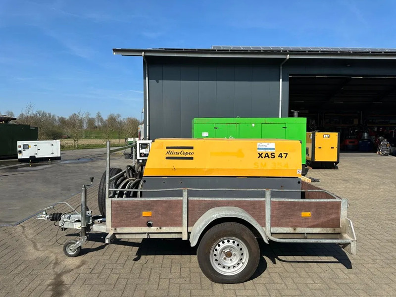 Atlas-Copco XAS 47 DD Deutz 2.6 m3 / min 7 Bar 21 kW Mobiele Diesel Compressor op aanhanger - Kompresor za vazduh: slika 1 Atlas-Copco XAS 47 DD Deutz 2.6 m3 / min 7 Bar 21 kW Mobiele Diesel Compressor op aanhanger - Kompresor za vazduh: slika 1