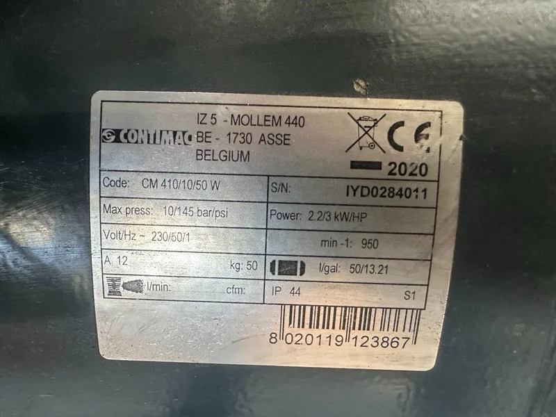COMPRESSOR Contimac CM410/10/50W 3 PK 400 L / min 10 Bar Elektrische Zuigercompressor - Kompresor za vazduh: slika 3 COMPRESSOR Contimac CM410/10/50W 3 PK 400 L / min 10 Bar Elektrische Zuigercompressor - Kompresor za vazduh: slika 3