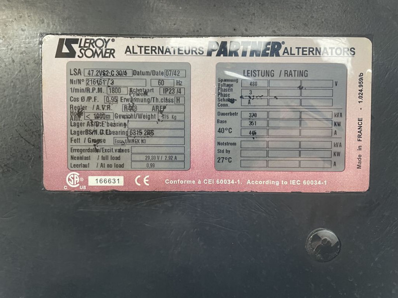 Caterpillar C12 Leroy Somer 400 kVA Silent generatorset - Set generatora: slika 4 Caterpillar C12 Leroy Somer 400 kVA Silent generatorset - Set generatora: slika 4