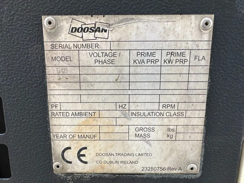 Doosan G40 Mitsubishi Leroy Somer 40 kVA Silent Rental generatorset - Set generatora: slika 2 Doosan G40 Mitsubishi Leroy Somer 40 kVA Silent Rental generatorset - Set generatora: slika 2