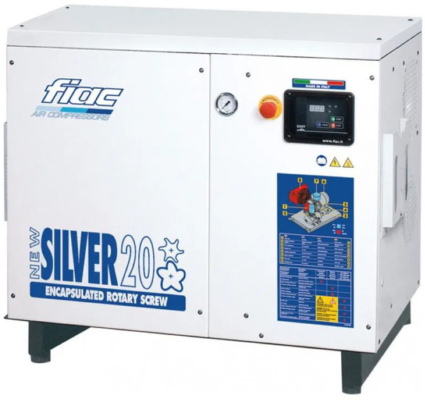 Fiac New Silver 20 Silent 15 kW 1900 L / min 10 Bar Elektrische Schroefcompressor - Kompresor za vazduh: slika 1 Fiac New Silver 20 Silent 15 kW 1900 L / min 10 Bar Elektrische Schroefcompressor - Kompresor za vazduh: slika 1