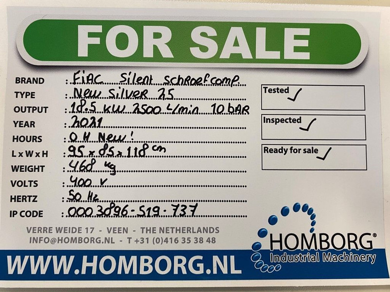Fiac New Silver 25 Silent 18.5 kW 2500 L / min 10 Bar Elektrische Schroefcompressor - Kompresor za vazduh: slika 2 Fiac New Silver 25 Silent 18.5 kW 2500 L / min 10 Bar Elektrische Schroefcompressor - Kompresor za vazduh: slika 2