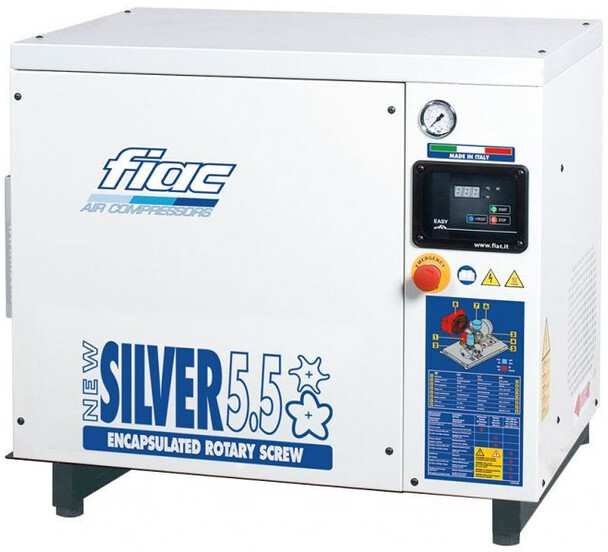 Fiac New Silver 5.5 Silent 4 kW 450 L / min 10 Bar Elektrische Schroefcompressor - Kompresor za vazduh: slika 1 Fiac New Silver 5.5 Silent 4 kW 450 L / min 10 Bar Elektrische Schroefcompressor - Kompresor za vazduh: slika 1