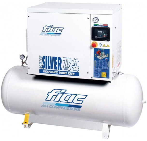 Fiac New Silver 7.5 / 300 Silent 5.5 kW 720 L / min 10 Bar Elektrische schroefcompressor met ketel - Kompresor za vazduh: slika 1 Fiac New Silver 7.5 / 300 Silent 5.5 kW 720 L / min 10 Bar Elektrische schroefcompressor met ketel - Kompresor za vazduh: slika 1