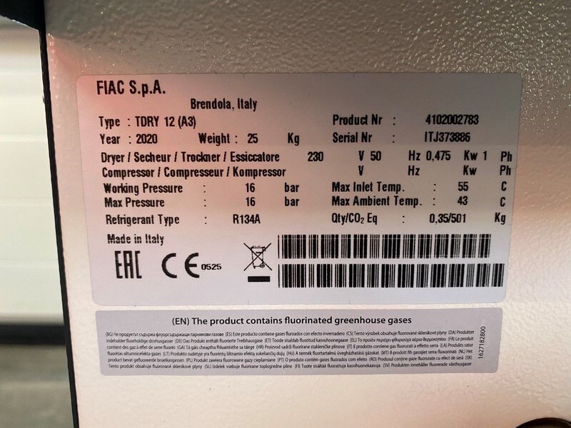 Fiac TDRY 12 luchtdroger 1200 L / min 16 bar Air Dryer - Kompresor za vazduh: slika 4 Fiac TDRY 12 luchtdroger 1200 L / min 16 bar Air Dryer - Kompresor za vazduh: slika 4