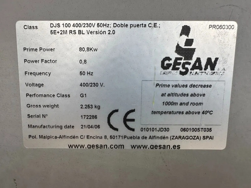GESAN DJS 100 John Deere Stamford 100 kVA Silent Rental generatorset - Set generatora: slika 4 GESAN DJS 100 John Deere Stamford 100 kVA Silent Rental generatorset - Set generatora: slika 4