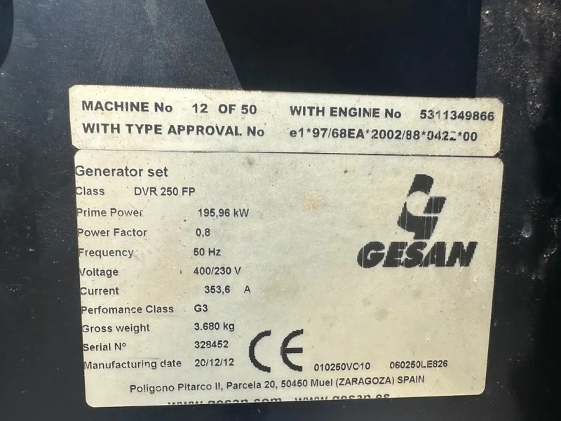 GESAN DVR 250 Volvo Leroy Somer 275 kVA Silent Rental generatorset - Set generatora: slika 5 GESAN DVR 250 Volvo Leroy Somer 275 kVA Silent Rental generatorset - Set generatora: slika 5