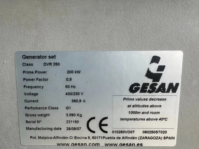 GESAN DVR 250 Volvo Stamford 275 kVA Silent Rental generatorset - Set generatora: slika 3 GESAN DVR 250 Volvo Stamford 275 kVA Silent Rental generatorset - Set generatora: slika 3