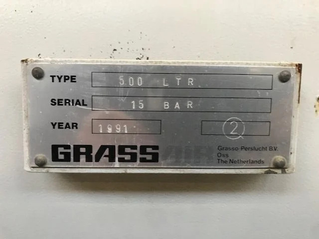 Grassair 500 liter 15 Bar Horizontale luchtketel - Kompresor za vazduh: slika 3 Grassair 500 liter 15 Bar Horizontale luchtketel - Kompresor za vazduh: slika 3