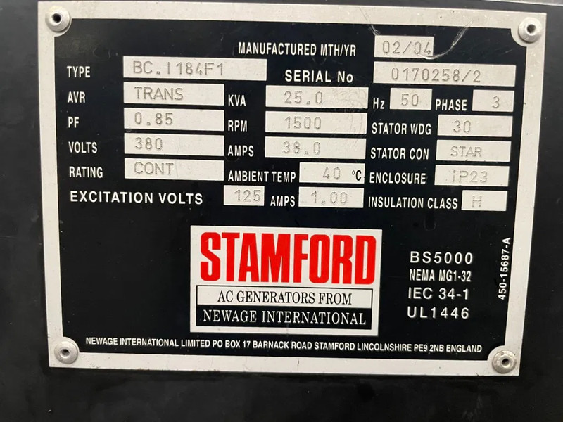 Set generatora Hatz 2M40H Stamford 25 kVA generatorset: slika 5