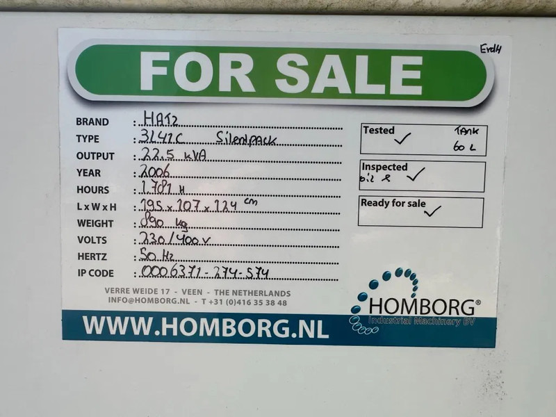 Set generatora Hatz 3L41C Silentpack 22.5 kVA Silent generatorset: slika 12