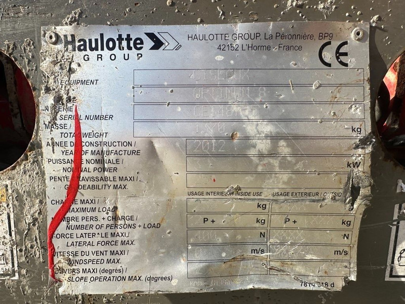 Haulotte Optimum 8 Elektra Schaarhoogwerker 7.8 meter Werkhoogte 427 Hours ! - Lift u obliku makaza: slika 3 Haulotte Optimum 8 Elektra Schaarhoogwerker 7.8 meter Werkhoogte 427 Hours ! - Lift u obliku makaza: slika 3