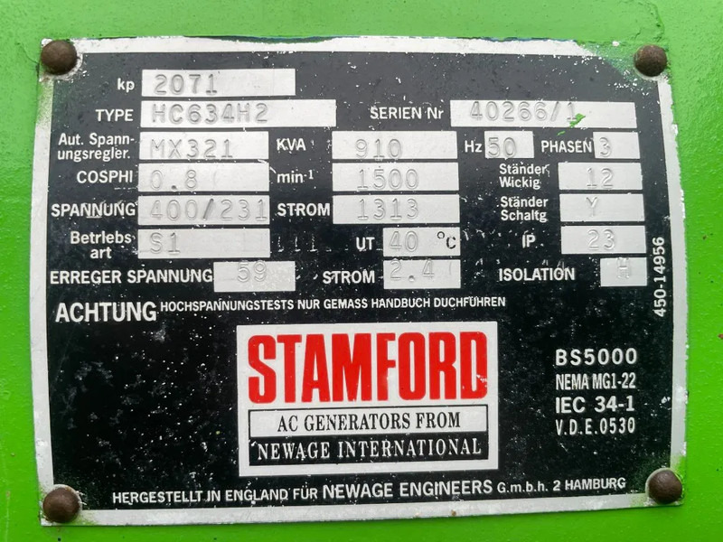 Jenbacher JW312 GSB Stamford 910 kVA gas generatorset - Set generatora: slika 5 Jenbacher JW312 GSB Stamford 910 kVA gas generatorset - Set generatora: slika 5