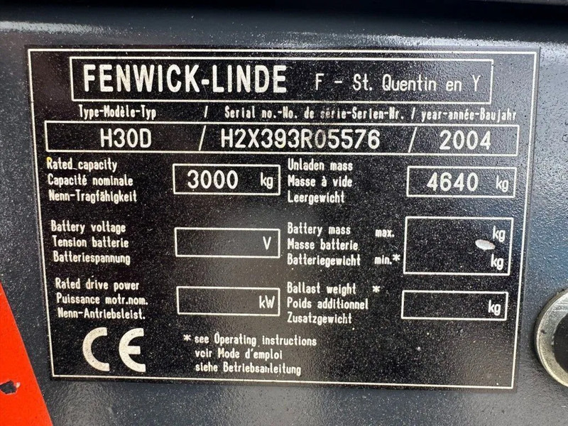 Linde H30D 3 ton Duplex Sideshift Diesel Heftruck - Dizel viljuškar: slika 5 Linde H30D 3 ton Duplex Sideshift Diesel Heftruck - Dizel viljuškar: slika 5
