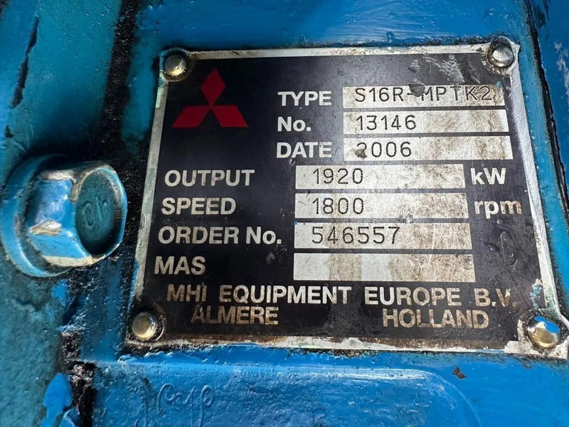 Mitsubishi S16R - MPTK2 Alconza 2322 kVA Marine generatorset - Set generatora: slika 4 Mitsubishi S16R - MPTK2 Alconza 2322 kVA Marine generatorset - Set generatora: slika 4