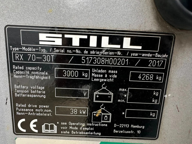 Still RX70-30T 3 ton Duplex Freelift Sideshift Positioner Vorkenversteller LPG Heftruck 2017 - Gasni viljuškar: slika 3 Still RX70-30T 3 ton Duplex Freelift Sideshift Positioner Vorkenversteller LPG Heftruck 2017 - Gasni viljuškar: slika 3