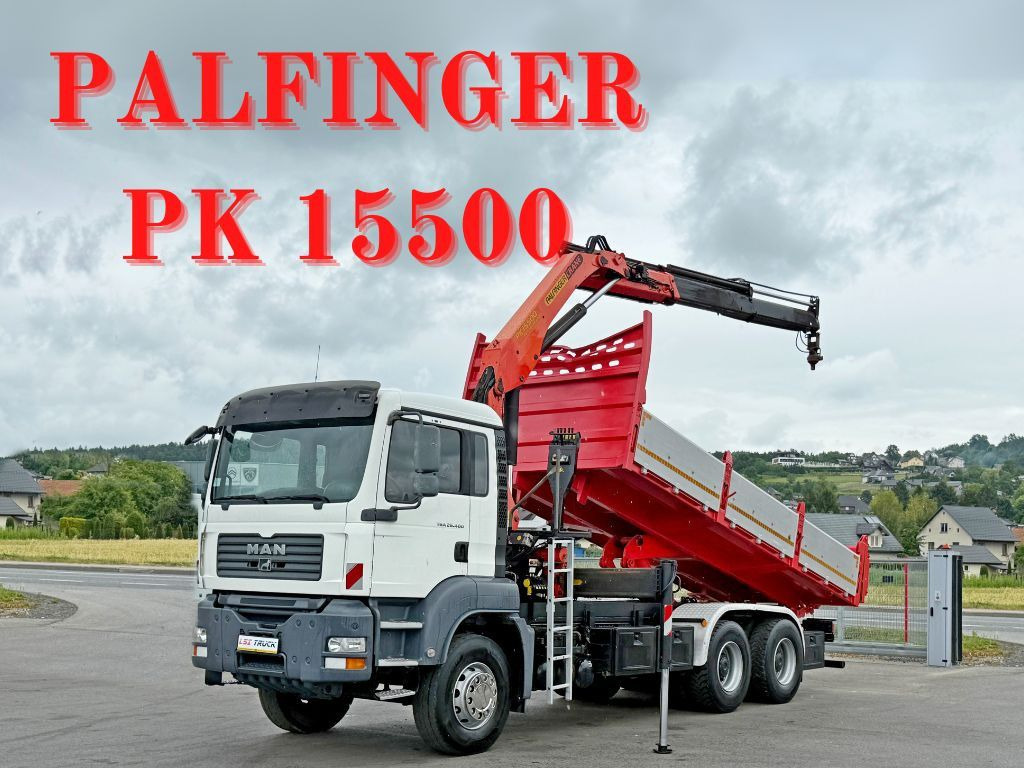 MAN TGA 26.400 * KIPPER 6,00m + PK 15500 * 6x4 * TOP - Kamion sa dizalicom: slika 1 MAN TGA 26.400 * KIPPER 6,00m + PK 15500 * 6x4 * TOP - Kamion sa dizalicom: slika 1
