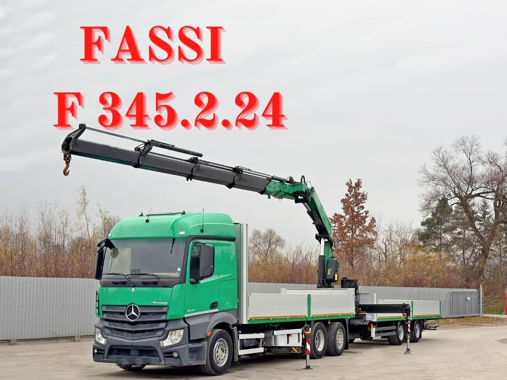 Mercedes-Benz ACTROS 264 * FASSI F 345.24 + FUNK + Anhänger - Kamion sa dizalicom: slika 1 Mercedes-Benz ACTROS 264 * FASSI F 345.24 + FUNK + Anhänger - Kamion sa dizalicom: slika 1