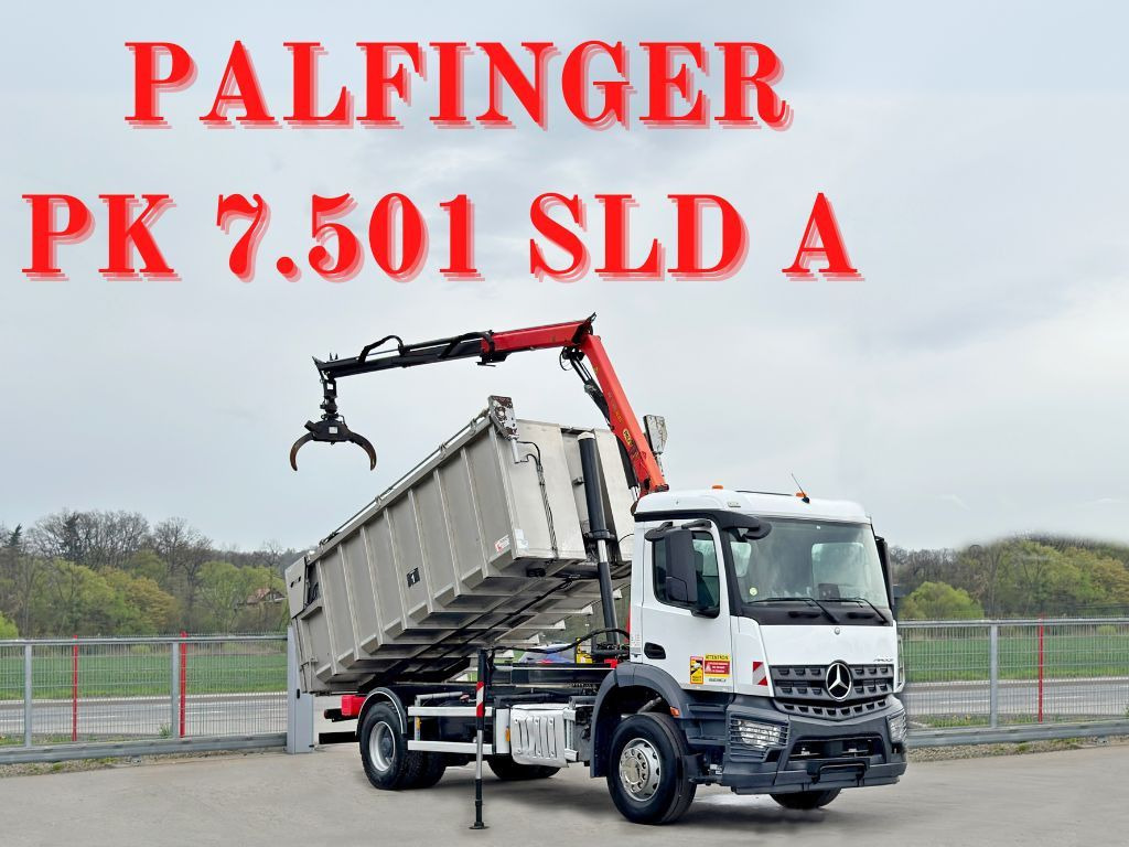 Mercedes-Benz AROCS 1830* KIPPER 5,00m * PK 7.501 SLD A + FUNK - Kamion sa dizalicom: slika 1 Mercedes-Benz AROCS 1830* KIPPER 5,00m * PK 7.501 SLD A + FUNK - Kamion sa dizalicom: slika 1