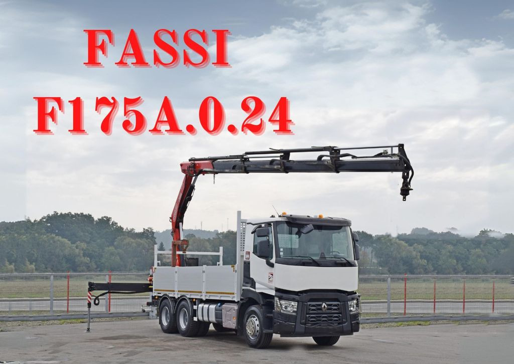 Renault C 380*PRITSCHE 5,45m*FASSI F175A.0.22+ FUNK/6x4 - Kamion sa dizalicom, Kamion sa tovarnim sandukom: slika 1 Renault C 380*PRITSCHE 5,45m*FASSI F175A.0.22+ FUNK/6x4 - Kamion sa dizalicom, Kamion sa tovarnim sandukom: slika 1