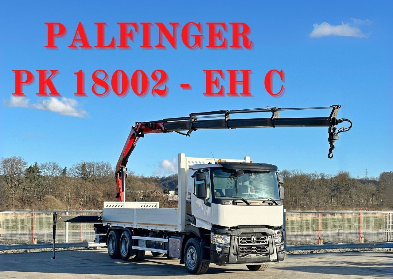 Renault C 380 *PRITSCHE 6,80m * PK 18002-EH C + FUNK*6x4 - Kamion sa dizalicom: slika 1 Renault C 380 *PRITSCHE 6,80m * PK 18002-EH C + FUNK*6x4 - Kamion sa dizalicom: slika 1