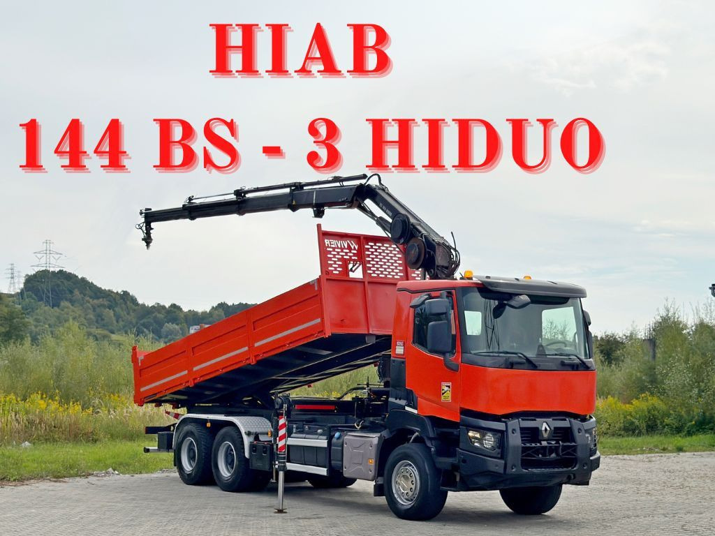 Renault K 380 * HIAB 144 BS - 3 HIDUO + FUNK * 6x4 * TOP - Istovarivač, Kamion sa dizalicom: slika 1 Renault K 380 * HIAB 144 BS - 3 HIDUO + FUNK * 6x4 * TOP - Istovarivač, Kamion sa dizalicom: slika 1