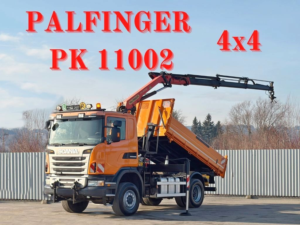 Scania G 360 * KIPPER 4,15m * PALFINGER PK 11002/ 4x4 - Kamion sa dizalicom: slika 1 Scania G 360 * KIPPER 4,15m * PALFINGER PK 11002/ 4x4 - Kamion sa dizalicom: slika 1