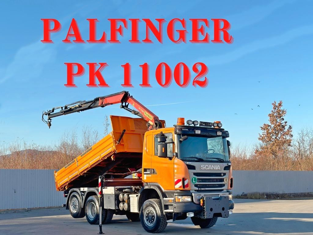 Scania G 360 * KIPPER 4,60m * PALFINGER PK 11002/ 6x6 - Kamion sa dizalicom: slika 1 Scania G 360 * KIPPER 4,60m * PALFINGER PK 11002/ 6x6 - Kamion sa dizalicom: slika 1