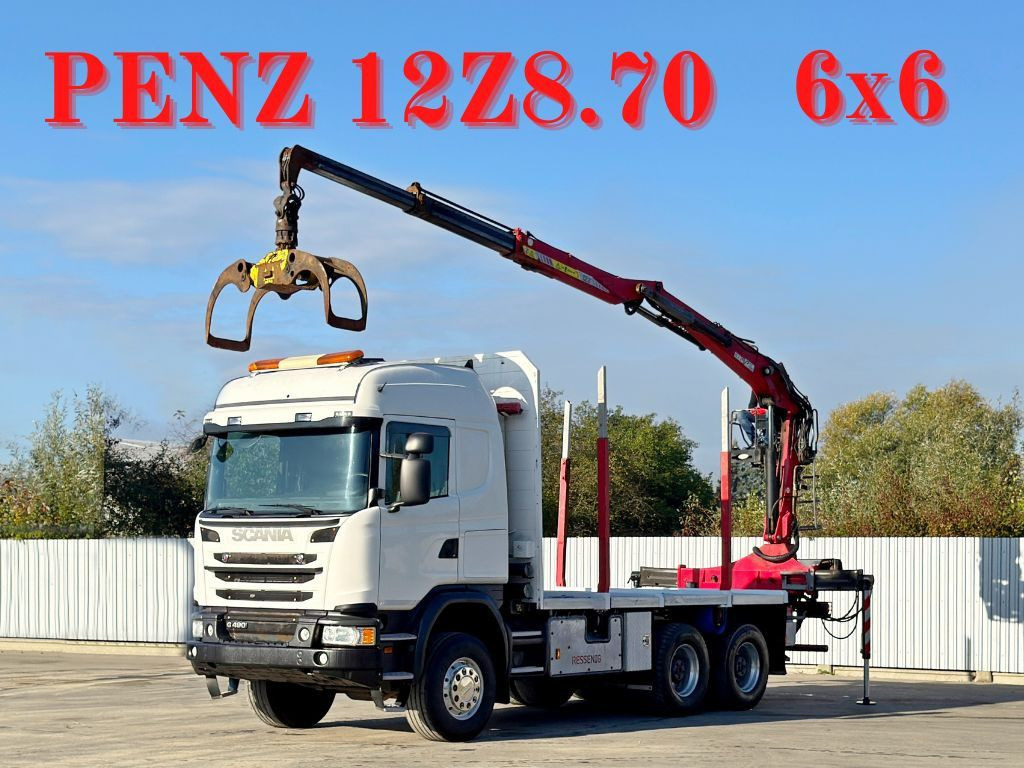 Scania G490* HOLZTRANSPORTER * PENZ 12Z8.70* 6x6 - Kamion sa dizalicom: slika 1 Scania G490* HOLZTRANSPORTER * PENZ 12Z8.70* 6x6 - Kamion sa dizalicom: slika 1