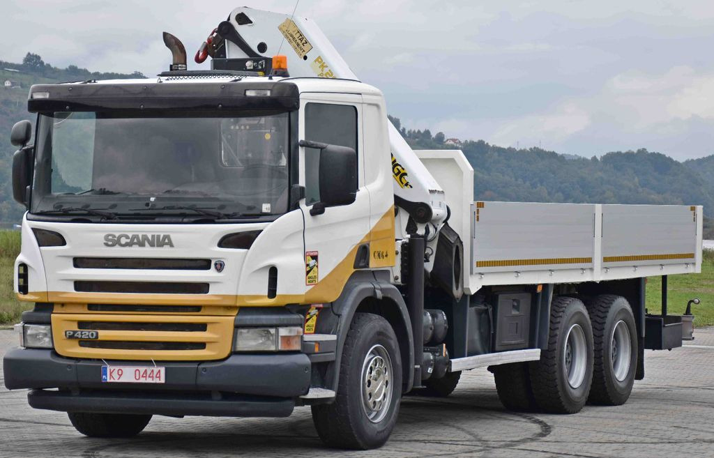 Scania P 420* PRITSCHE 6,40m * PK 29002+FUNK * 6x4 Scania P 420* PRITSCHE 6,40m * PK 29002+FUNK * 6x4 - Kamion sa dizalicom, Kamion sa tovarnim sandukom: slika 3 Scania P 420* PRITSCHE 6,40m * PK 29002+FUNK * 6x4 Scania P 420* PRITSCHE 6,40m * PK 29002+FUNK * 6x4 - Kamion sa dizalicom, Kamion sa tovarnim sandukom: slika 3