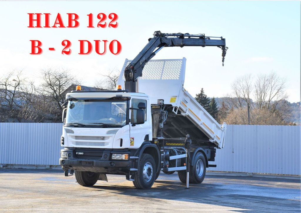 Scania P320 Kipper 3,90m *BORDMATIC*HIAB 122B-2DUO* TOP - Istovarivač, Kamion sa dizalicom: slika 1 Scania P320 Kipper 3,90m *BORDMATIC*HIAB 122B-2DUO* TOP - Istovarivač, Kamion sa dizalicom: slika 1
