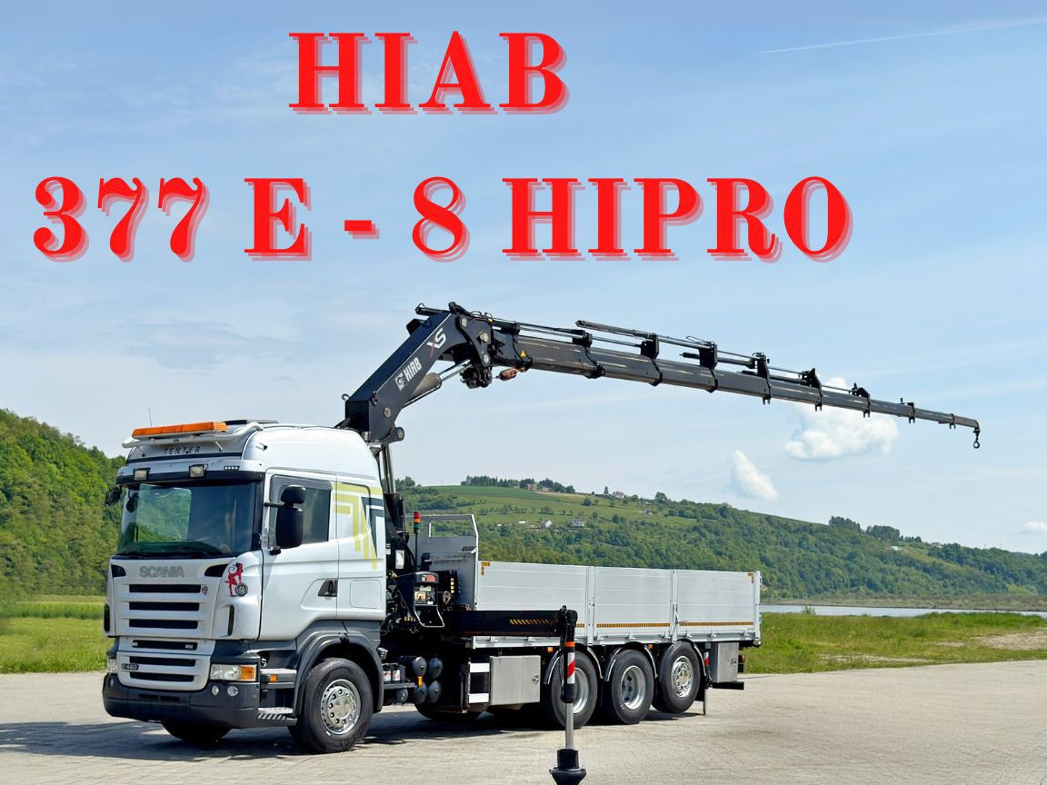 Scania R480 PRITSCHE 6,85m *HIAB 377 E-8 HIPRO/FUNK*8x4 - Kamion sa dizalicom: slika 1 Scania R480 PRITSCHE 6,85m *HIAB 377 E-8 HIPRO/FUNK*8x4 - Kamion sa dizalicom: slika 1