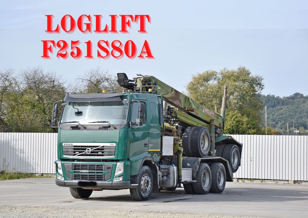 Volvo FH 500 * LOGLIFT F251 S80A + Anhänger /6x4 - Šticar, Kamion sa dizalicom: slika 1 Volvo FH 500 * LOGLIFT F251 S80A + Anhänger /6x4 - Šticar, Kamion sa dizalicom: slika 1